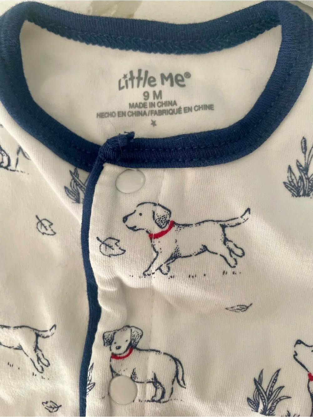 Baby Girls/ Boys Elephant Print Cream & White Sleepwear Set - 3-Pack